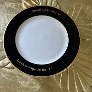 Black and Gold Dinner Plate